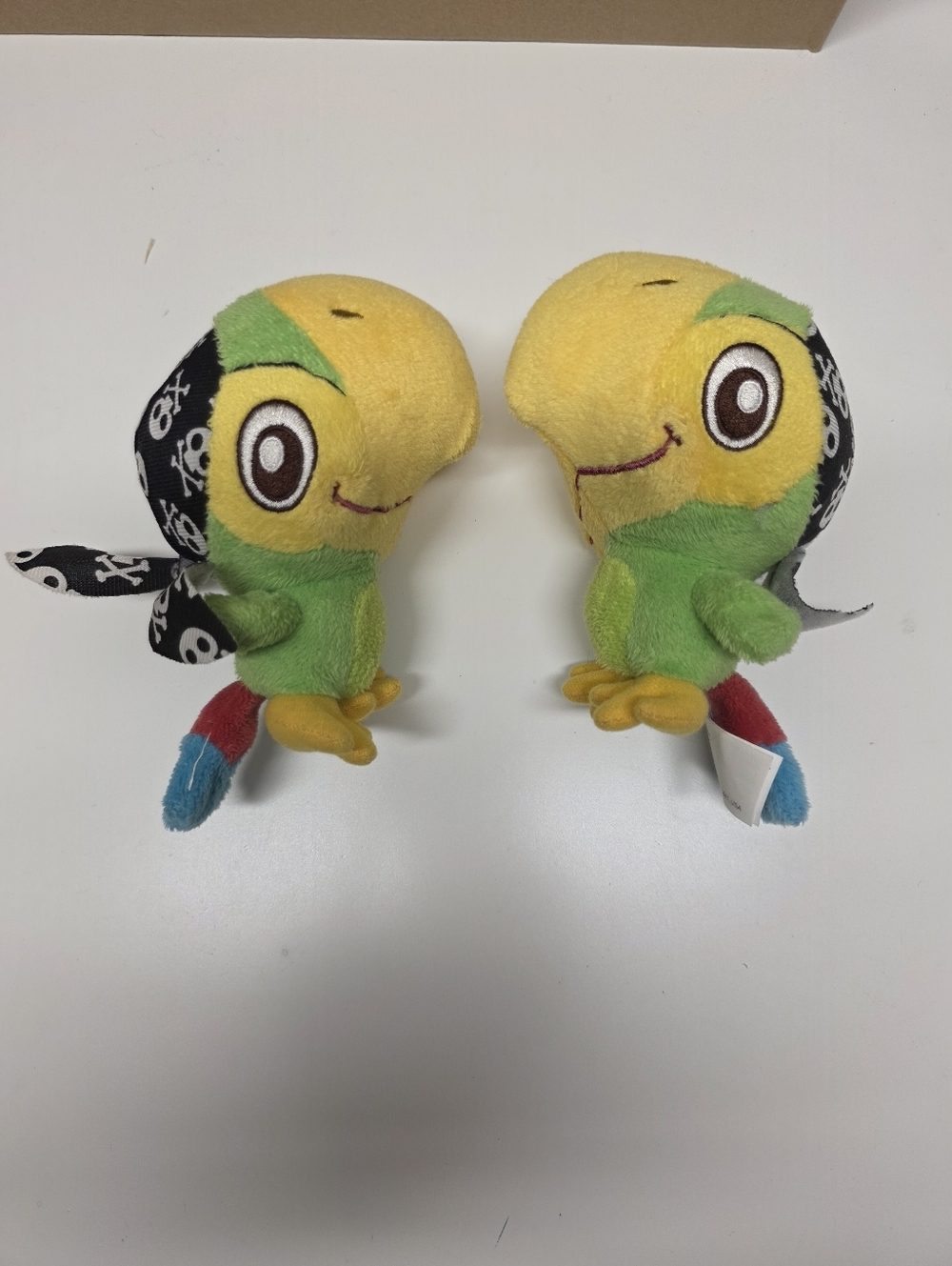 Disney 2 Pirate Parrot Plush Toy Nwt